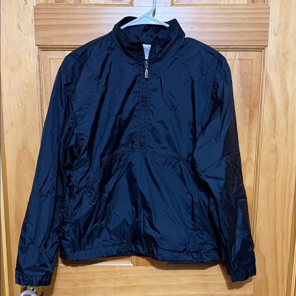 Nike Youth Boy’s Classic Black Lined Pullover Zip Windbreaker, Size Small (4-6)